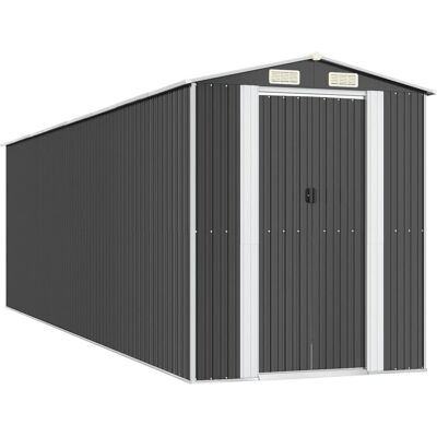 abri de jardin vidaXL Anthracite 192x689x223 cm Acier galvanisé - Abri de jardin - Publicité abri de jardin vidaXL Anthracite 192x689x223 cm Acier galvanisé - Abri de jardin - Publicité