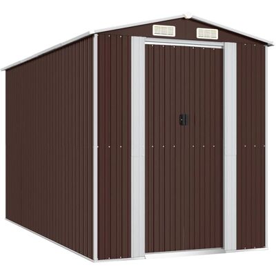 vidaXL Gartenschuppen aus verzinktem Stahl 192x357x223 cm vidaXL Gartenschuppen aus verzinktem Stahl 192x357x223 cm