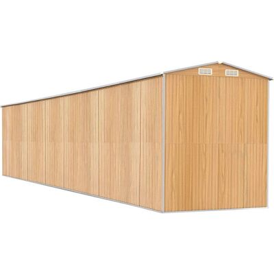 vidaXL Lysebrun 192x1021x223 cm Havehus i galvaniseret stål vidaXL Lysebrun 192x1021x223 cm Havehus i galvaniseret stål