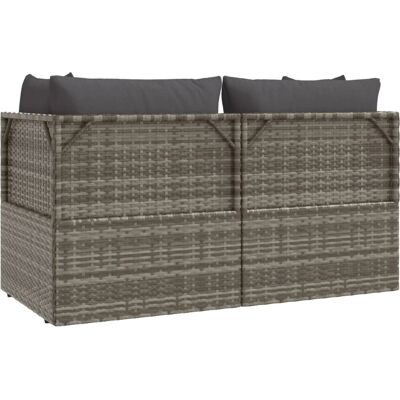 vidaXL Gartenmöbel-Set 3-tlg. Grau - Gartenmöbel vidaXL Gartenmöbel-Set 3-tlg. Grau - Gartenmöbel