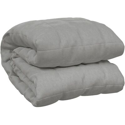 vidaXL Gewichtsdecke grau 235x290 cm 11 kg Stoff vidaXL Gewichtsdecke grau 235x290 cm 11 kg Stoff