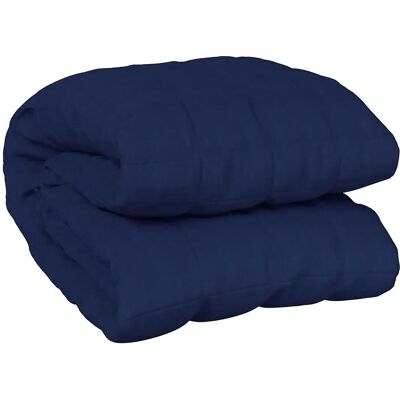 vidaXL Gewichtete Decke Blau 150x200 cm 7 kg Stoff - Gewichtete Decke vidaXL Gewichtete Decke Blau 150x200 cm 7 kg Stoff - Gewichtete Decke