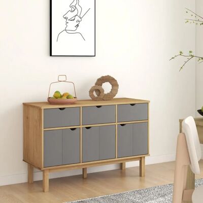 vidaXL - OTTA - Braun - Grau - Sideboard vidaXL - OTTA - Braun - Grau - Sideboard