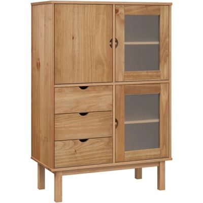 vidaXL OTTA 85x43x125 cm Estantería alta de pino macizo - Salón Mueble vidaXL OTTA 85x43x125 cm Estantería alta de pino macizo - Salón Mueble