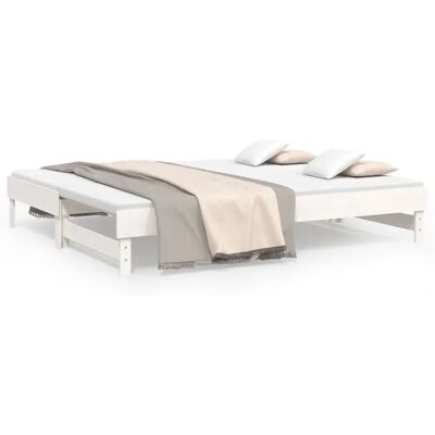 vidaXL Valkoinen Mäntylaudallinen Vuodesohva - Sofa Bed vidaXL Valkoinen Mäntylaudallinen Vuodesohva - Sofa Bed