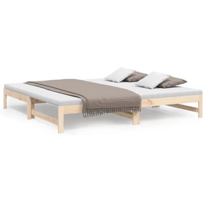 vidaXL Massivt grantræ Uddrageligt dagbed - Sofa seng vidaXL Massivt grantræ Uddrageligt dagbed - Sofa seng