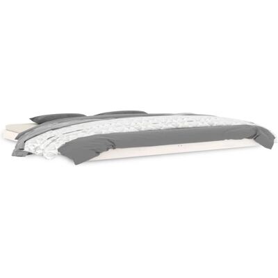 vidaXL 823425 Weißes Kiefernbett - Schlafzimmermöbel vidaXL 823425 Weißes Kiefernbett - Schlafzimmermöbel