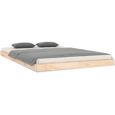 Cadre de lit en pin massif vidaXL - Lit plateforme stable - 120x200cm Cadre de lit en pin massif vidaXL - Lit plateforme stable - 120x200cm