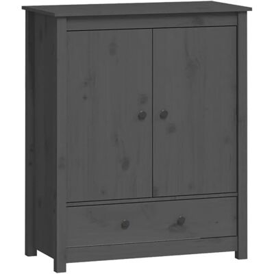 vidaXL Mueble Aparador Gris - Buffet Alto - Madera de Pino Maciza - 83x41,5x100 cm vidaXL Mueble Aparador Gris - Buffet Alto - Madera de Pino Maciza - 83x41,5x100 cm
