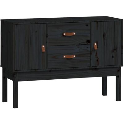 vidaXL Buffet en pin noir - Sideboard - Publicité vidaXL Buffet en pin noir - Sideboard - Publicité
