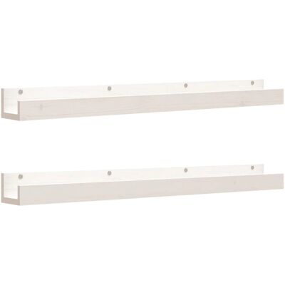 Maisonchic Pine Wood Wall Shelves - 2 pcs - White - Wall Shelves Maisonchic Pine Wood Wall Shelves - 2 pcs - White - Wall Shelves
