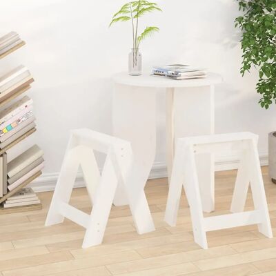 vidaXL 2x Massieve Dennenhockers - Rustieke Barstoelen vidaXL 2x Massieve Dennenhockers - Rustieke Barstoelen