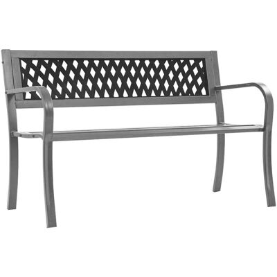 VIDAXL Gartentisch - 120cm Schwarz Stahl VIDAXL Gartentisch - 120cm Schwarz Stahl