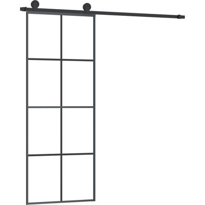 vidaXL Sliding Door - ESG Glass & Aluminium - 76x205 cm vidaXL Sliding Door - ESG Glass & Aluminium - 76x205 cm