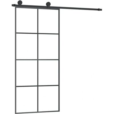 vidaXL Schiebetür - Schwarz - 90x205 cm - Sliding Door vidaXL Schiebetür - Schwarz - 90x205 cm - Sliding Door