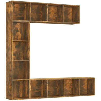 vidaXL 3-delig set in gerookt eiken - Boekenkast/TV-meubel vidaXL 3-delig set in gerookt eiken - Boekenkast/TV-meubel