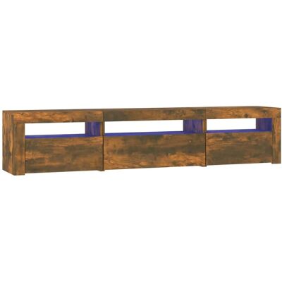 vidaXL 3152727 Meuble TV en Chêne Fumé avec LED - Publicité vidaXL 3152727 Meuble TV en Chêne Fumé avec LED - Publicité