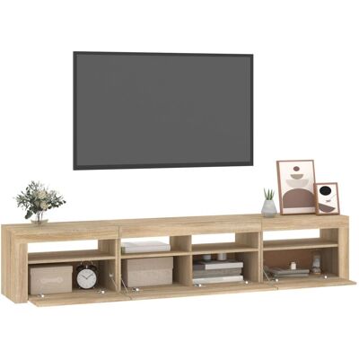 vidaXL TV-skab med LED-lys Sonoma eg - TV-møbel vidaXL TV-skab med LED-lys Sonoma eg - TV-møbel