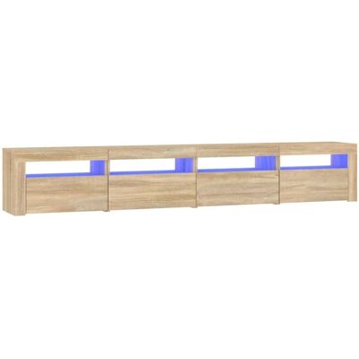 vidaXL TV-Schrank Sonoma Eiche mit LED-Lichtern - 270x35x40 cm vidaXL TV-Schrank Sonoma Eiche mit LED-Lichtern - 270x35x40 cm