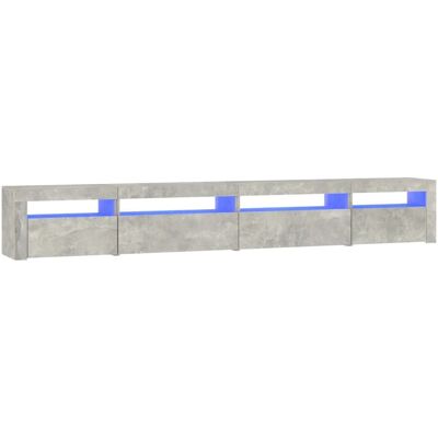 vidaXL TV Schrank mit LED-Lichtern Beton Grau 270x35x40 cm - TV-Möbel vidaXL TV Schrank mit LED-Lichtern Beton Grau 270x35x40 cm - TV-Möbel