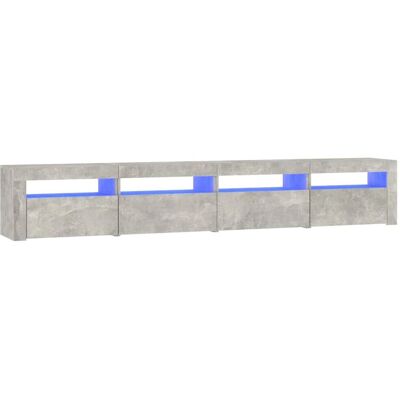 vidaXL TV-Sekretär mit LED-Lichtern Beton Grau - Fernsehschrank vidaXL TV-Sekretär mit LED-Lichtern Beton Grau - Fernsehschrank