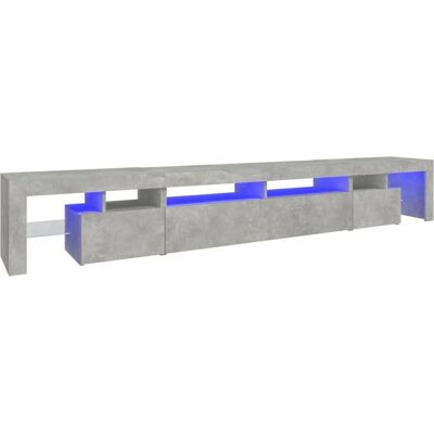 vidaXL TV Kast met LED-verlichting Beton Grijs - Media-eenheid vidaXL TV Kast met LED-verlichting Beton Grijs - Media-eenheid