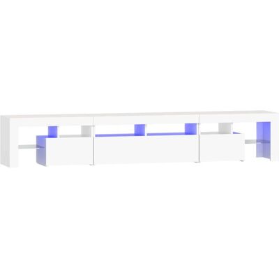 vidaXL TV-Schrank mit LED-Beleuchtung - 230x36,5x40cm - Weiß vidaXL TV-Schrank mit LED-Beleuchtung - 230x36,5x40cm - Weiß