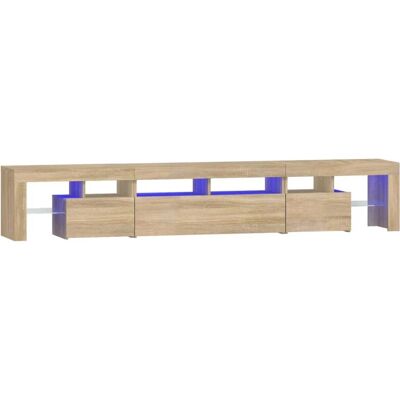 vidaXL Sonoma Eiche TV-Schrank - 230x36,5x40 cm mit LED-Lichtern vidaXL Sonoma Eiche TV-Schrank - 230x36,5x40 cm mit LED-Lichtern