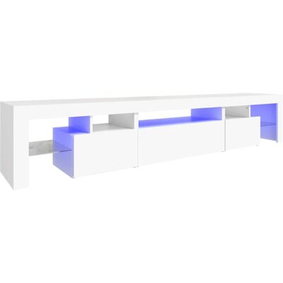 vidaXL TV-Schrank mit LED-Leuchten Weiß 215x36,5x40 cm - Fernsehmöbel vidaXL TV-Schrank mit LED-Leuchten Weiß 215x36,5x40 cm - Fernsehmöbel