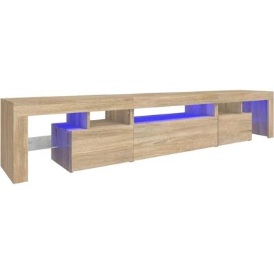 vidaXL Sonoma Eiken TV-meubel met LED-verlichting - Media Unit vidaXL Sonoma Eiken TV-meubel met LED-verlichting - Media Unit