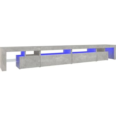vidaXL Betonschwarz TV-Sekretär mit LED-Lichtern - Medieneinheit vidaXL Betonschwarz TV-Sekretär mit LED-Lichtern - Medieneinheit