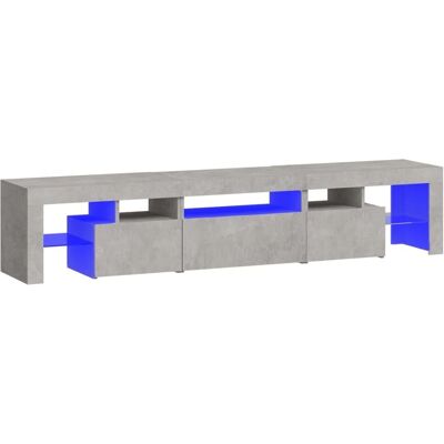 vidaXL Graues Beton TV-Schrank 200x36,5x40cm mit LED-Beleuchtung vidaXL Graues Beton TV-Schrank 200x36,5x40cm mit LED-Beleuchtung