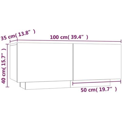 vidaXL Graues Sonoma Nachttisch - Beistelltisch 100x35x40 cm vidaXL Graues Sonoma Nachttisch - Beistelltisch 100x35x40 cm