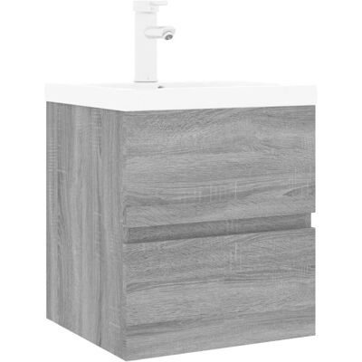 vidaXL Grau Sonoma Badezimmer Waschbeckenunterschrank - Badmöbel vidaXL Grau Sonoma Badezimmer Waschbeckenunterschrank - Badmöbel