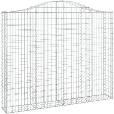 Maisonchic - Gartengabionen Korb - Silber - 200x30x160/180 cm Maisonchic - Gartengabionen Korb - Silber - 200x30x160/180 cm