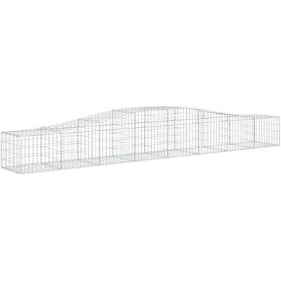 vidaXL Gewölbte Gabionenkorb 400x50x40/60 cm Verzinktes Eisen - Gabionenkorb vidaXL Gewölbte Gabionenkorb 400x50x40/60 cm Verzinktes Eisen - Gabionenkorb