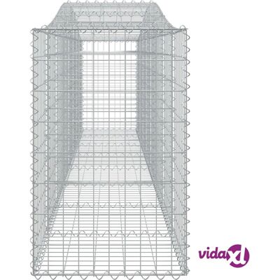 vidaXL Bogenförmiger Gabionenkorb 400x50x80/100 cm Verzinktes Eisen - Gabionenkorb vidaXL Bogenförmiger Gabionenkorb 400x50x80/100 cm Verzinktes Eisen - Gabionenkorb
