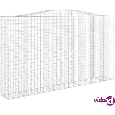 vidaXL Bogen-Gabionenkorb 400x50x220/240 cm Verzinkter Stahl vidaXL Bogen-Gabionenkorb 400x50x220/240 cm Verzinkter Stahl