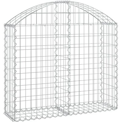 Gegalvaniseerd ijzeren booggabion 100x30x80/100 cm - Tuinversiering Gegalvaniseerd ijzeren booggabion 100x30x80/100 cm - Tuinversiering