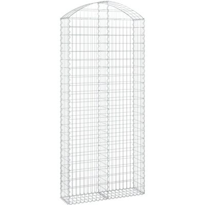 vidaXL Bogen-Gabionen - Verzinktes Eisen - 100x30x220/240 cm vidaXL Bogen-Gabionen - Verzinktes Eisen - 100x30x220/240 cm