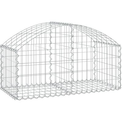 vidaXL Boogvormige Gabion 100x50x40/60 cm - Gegalvaniseerd ijzeren mand vidaXL Boogvormige Gabion 100x50x40/60 cm - Gegalvaniseerd ijzeren mand