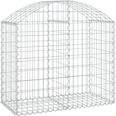 vidaXL Boogvormige Gabionenmand 100x50x80/100 cm Gegalvaniseerd Ijzer - Tuindecoratie vidaXL Boogvormige Gabionenmand 100x50x80/100 cm Gegalvaniseerd Ijzer - Tuindecoratie