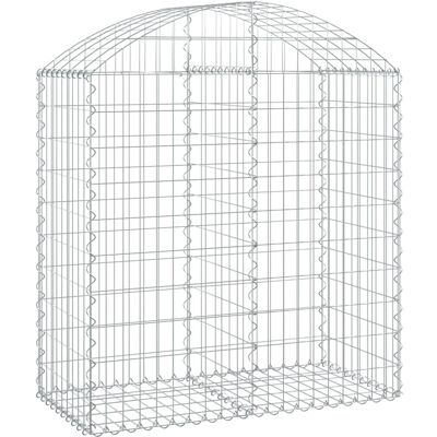 vidaXL Bogen-Gabionenkorb 100x50x100/120 cm Verzinkter Stahl vidaXL Bogen-Gabionenkorb 100x50x100/120 cm Verzinkter Stahl