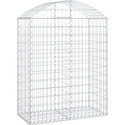 vidaXL Bogenförderung Gabionenkorb 100x50x120/140 cm Verzinkter Eisen - Gartendekor vidaXL Bogenförderung Gabionenkorb 100x50x120/140 cm Verzinkter Eisen - Gartendekor
