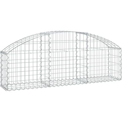 vidaXL Gebogen gegalvaniseerd ijzeren gabion 150x30x40/60 cm vidaXL Gebogen gegalvaniseerd ijzeren gabion 150x30x40/60 cm