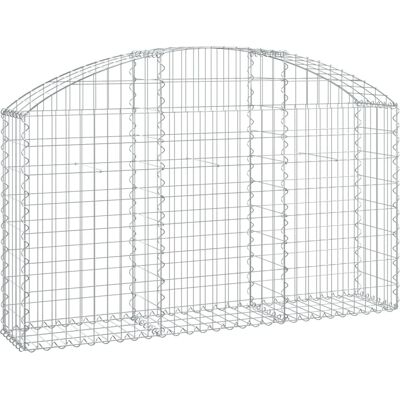 vidaXL Gewölbte Gabionen Korb 150x30x80/100 cm - Gartendekor vidaXL Gewölbte Gabionen Korb 150x30x80/100 cm - Gartendekor