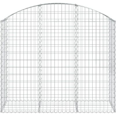 vidaXL Bogenförmiger Gabionenkorb 150x50x120/140 cm Verzinktes Eisen vidaXL Bogenförmiger Gabionenkorb 150x50x120/140 cm Verzinktes Eisen