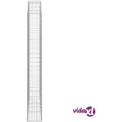 Panier à gabions arqué vidaXL - Fer galvanisé - 200x30x220/240 cm - Panier à gabions - Publicité Panier à gabions arqué vidaXL - Fer galvanisé - 200x30x220/240 cm - Panier à gabions - Publicité