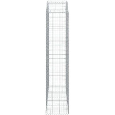 vidaXL Bogenförmächtigte Gabionenkorb 200x50x220/240 cm Verzinkter Eisen - Gartendekoration vidaXL Bogenförmächtigte Gabionenkorb 200x50x220/240 cm Verzinkter Eisen - Gartendekoration