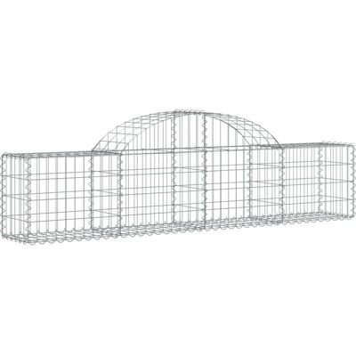 vidaXL Bogenförmiger Gabionenkorb 200x30x40/60 cm Verzinkter Stahl vidaXL Bogenförmiger Gabionenkorb 200x30x40/60 cm Verzinkter Stahl